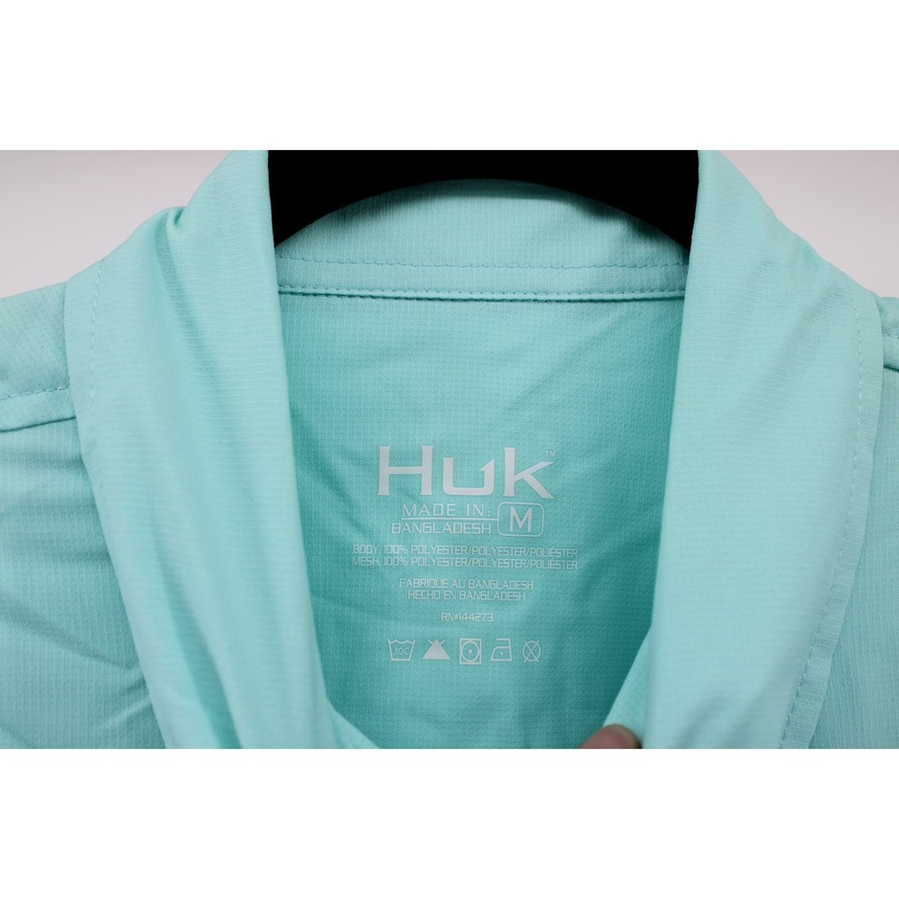 NEW HUK Men's‎ Size M Tide Point Short Sleeve Fishing Shirt, Quick Dry, UPF 30 - Picture 3 of 8